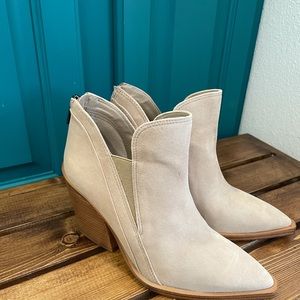 Light tan ankle boots